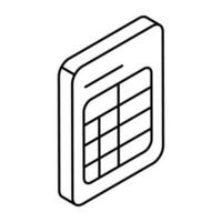 A perfect design icon of spreadsheet vector
