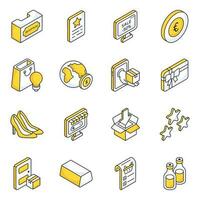 Pack of Ecommerce Flat Icons vector