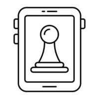 An icon design of mobile strategy vector