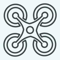 Icon Quadcopter. related to Drone symbol. line style. simple design editable. simple illustration vector