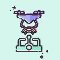 Icon Wireless Control. related to Drone symbol. MBE style. simple design editable. simple illustration vector