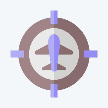 Icon Target Location. related to Military symbol. flat style. simple design editable. simple illustration vector