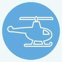 Icon Helicopter. related to Drone symbol. blue eyes style. simple design editable. simple illustration vector