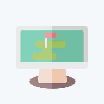 icono estrategia mapa. relacionado a militar símbolo. plano estilo. sencillo diseño editable. sencillo ilustración vector