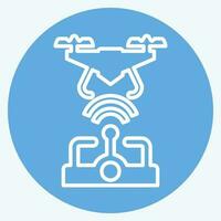 Icon Wireless Control. related to Drone symbol. blue eyes style. simple design editable. simple illustration vector