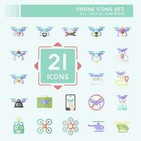 Icon Set Drone. related to Technology symbol. flat style. simple design editable. simple illustration vector