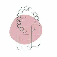 Icon Dog Tag. related to Military symbol. Color Spot Style. simple design editable. simple illustration vector