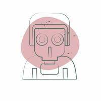 Icon Gas Protection. related to Military symbol. Color Spot Style. simple design editable. simple illustration vector