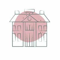 Icon Barracks. related to Military symbol. Color Spot Style. simple design editable. simple illustration vector