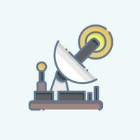 Icon Satellite. related to Military symbol. doodle style. simple design editable. simple illustration vector