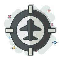 Icon Target Location. related to Military symbol. comic style. simple design editable. simple illustration vector