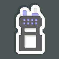 Sticker Walkie Talkie. related to Military symbol. simple design editable. simple illustration vector