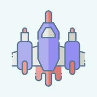 Icon Aircraft. related to Military symbol. doodle style. simple design editable. simple illustration vector