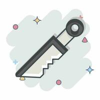 Icon Dagger. related to Military symbol. comic style. simple design editable. simple illustration vector