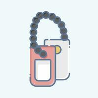 Icon Dog Tag. related to Military symbol. doodle style. simple design editable. simple illustration vector