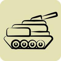 Icon Tank. related to Military symbol. hand drawn style. simple design editable. simple illustration vector