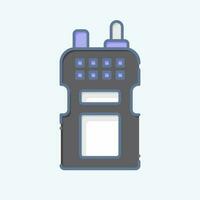 Icon Walkie Talkie. related to Military symbol. doodle style. simple design editable. simple illustration vector