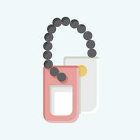 Icon Dog Tag. related to Military symbol. flat style. simple design editable. simple illustration vector