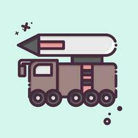 Icon Missile. related to Military symbol. MBE style. simple design editable. simple illustration vector