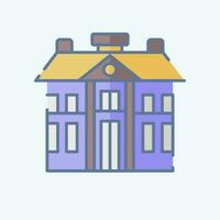 Icon Barracks. related to Military symbol. doodle style. simple design editable. simple illustration vector