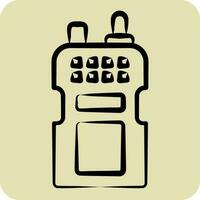 Icon Walkie Talkie. related to Military symbol. hand drawn style. simple design editable. simple illustration vector