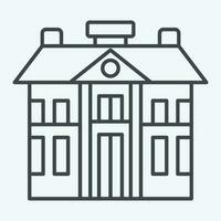 Icon Barracks. related to Military symbol. line style. simple design editable. simple illustration vector