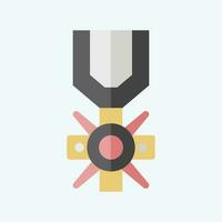 icono valor medalla. relacionado a militar símbolo. plano estilo. sencillo diseño editable. sencillo ilustración vector