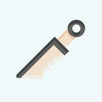 Icon Dagger. related to Military symbol. flat style. simple design editable. simple illustration vector