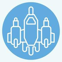 Icon Aircraft. related to Military symbol. blue eyes style. simple design editable. simple illustration vector
