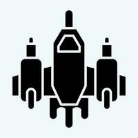 Icon Aircraft. related to Military symbol. glyph style. simple design editable. simple illustration vector