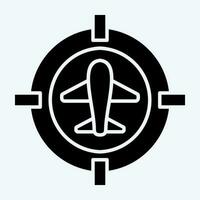 Icon Target Location. related to Military symbol. glyph style. simple design editable. simple illustration vector