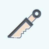 Icon Dagger. related to Military symbol. doodle style. simple design editable. simple illustration vector