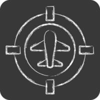 Icon Target Location. related to Military symbol. chalk Style. simple design editable. simple illustration vector