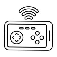 A linear design, icon of mobile game vector