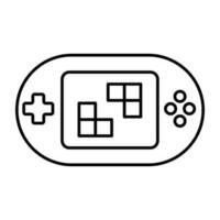 A linear design, icon of game console vector