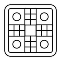 A linear design, icon of board game vector