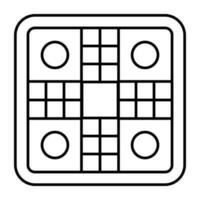 A linear design, icon of board game vector