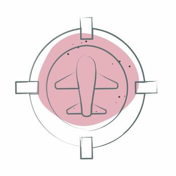 Icon Target Location. related to Military symbol. Color Spot Style. simple design editable. simple illustration vector