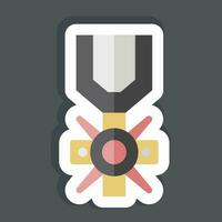 Sticker Valor Medal. related to Military symbol. simple design editable. simple illustration vector