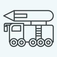 Icon Missile. related to Military symbol. line style. simple design editable. simple illustration vector