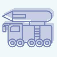 Icon Missile. related to Military symbol. two tone style. simple design editable. simple illustration vector