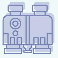 Icon Binocular. related to Military symbol. two tone style. simple design editable. simple illustration vector