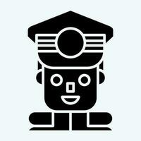 Icon Commandant. related to Military symbol. glyph style. simple design editable. simple illustration vector