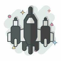 Icon Aircraft. related to Military symbol. comic style. simple design editable. simple illustration vector