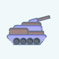 Icon Tank. related to Military symbol. doodle style. simple design editable. simple illustration vector