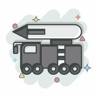 Icon Missile. related to Military symbol. comic style. simple design editable. simple illustration vector