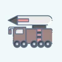 Icon Missile. related to Military symbol. doodle style. simple design editable. simple illustration vector