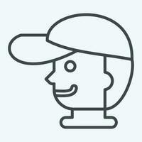 Icon Cap. related to Golf symbol. line style. simple design editable. simple illustration vector