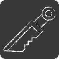 Icon Dagger. related to Military symbol. chalk Style. simple design editable. simple illustration vector