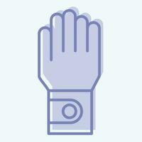 Icon Gloves. related to Golf symbol. two tone style. simple design editable. simple illustration vector